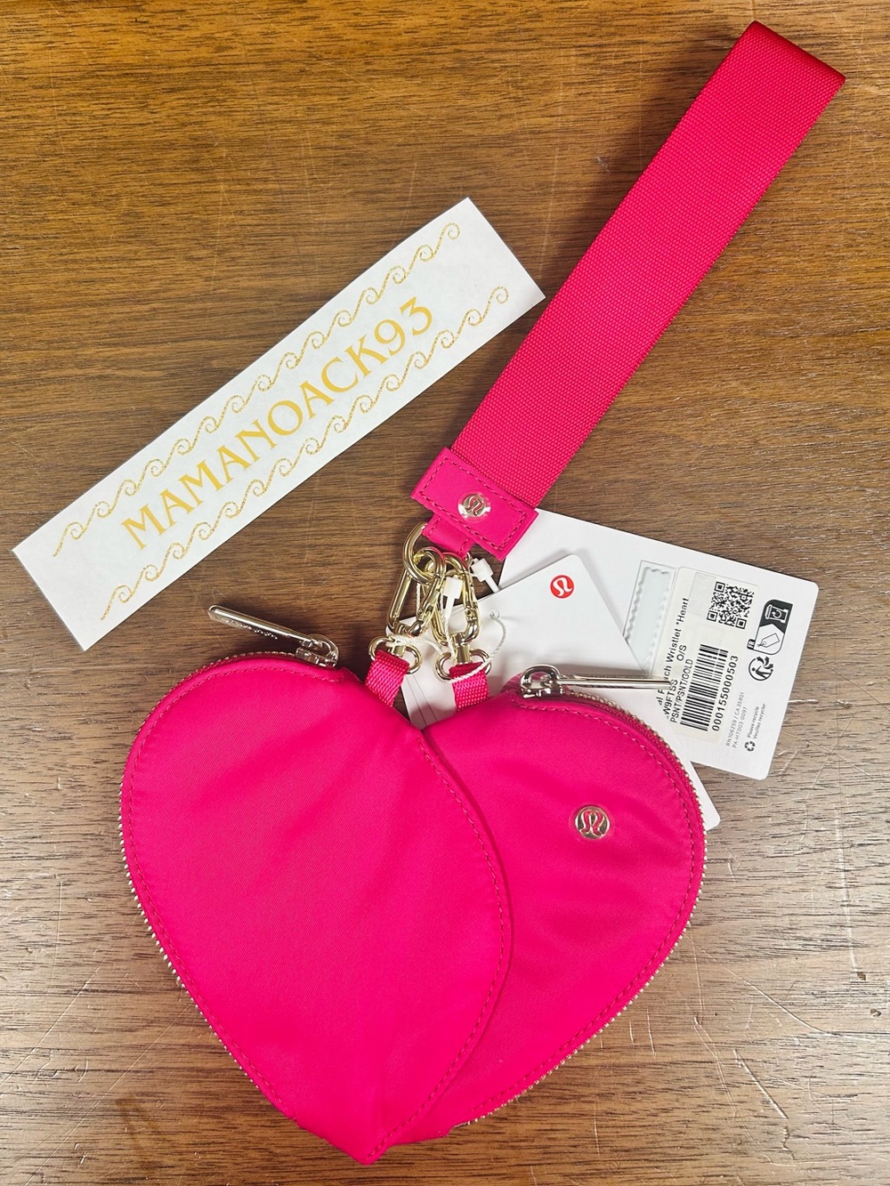 Lululemon Wallet Wristlet Heart